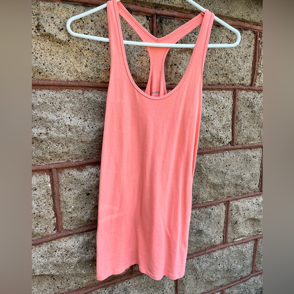 Peach Reebok large racer back tank women